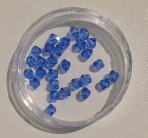 Sapphire 4mm bicone crystal