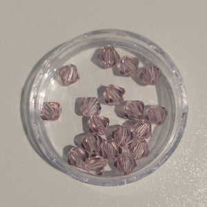 Light Amethyst 6mm bicone crystal