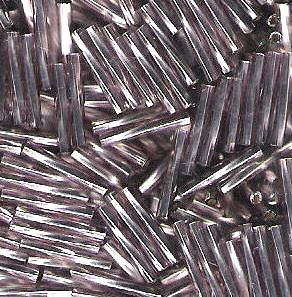 Twisted Bugle Beads 12mm Light Amethyst TSL