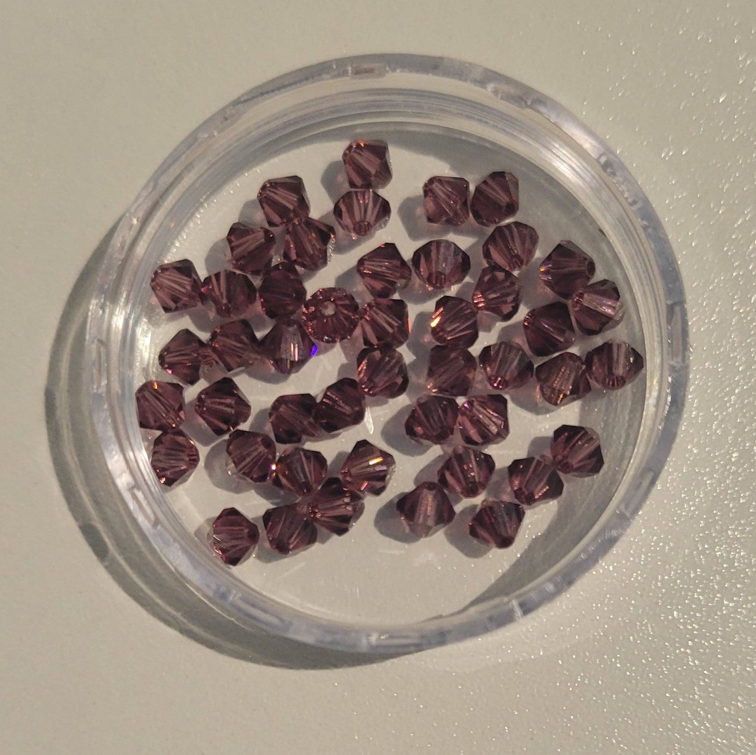 Amethyst 4mm bicone crystal