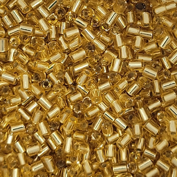 1.5 mm Bugle Beads Gold TSL