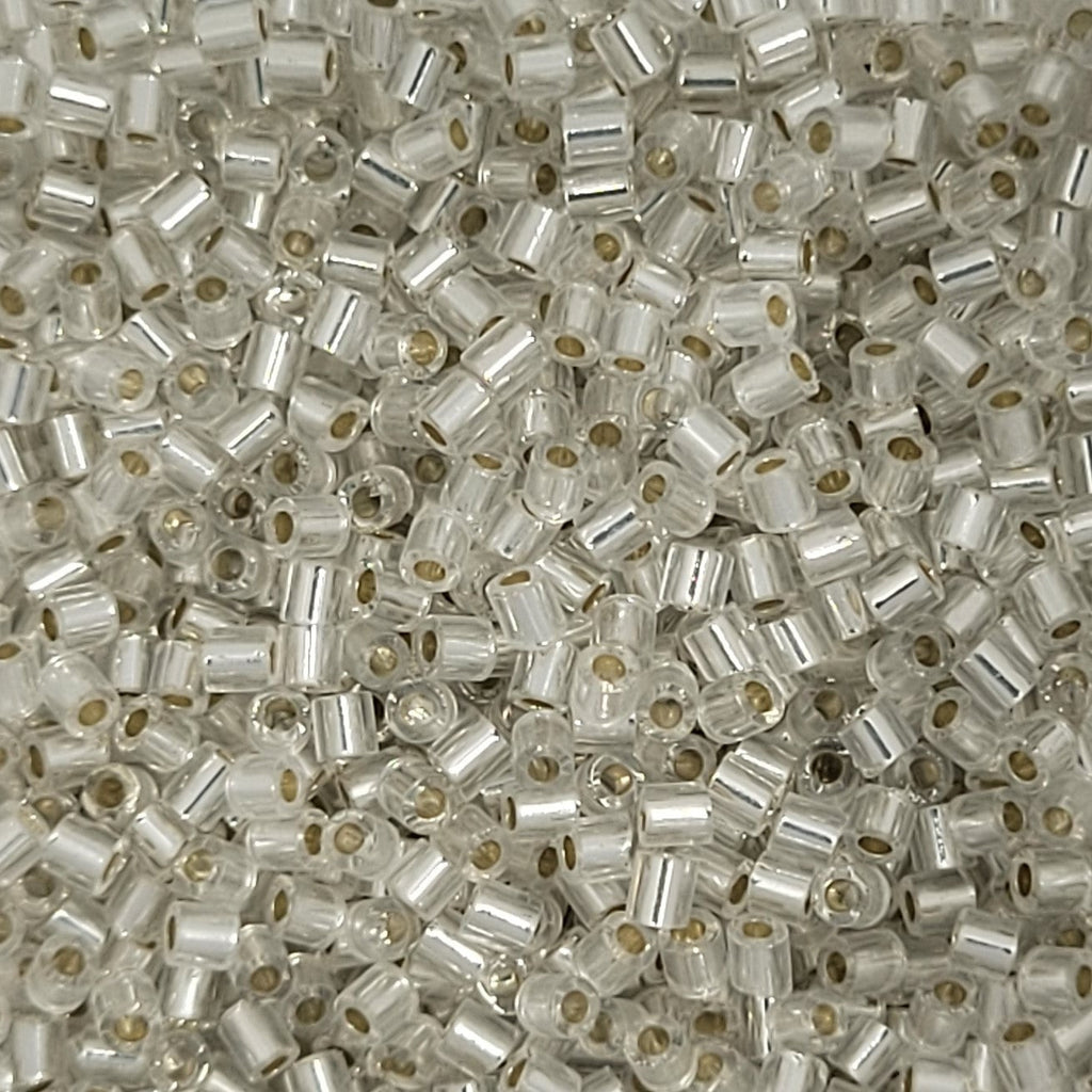 1.5 mm Bugle Beads Clear TSL