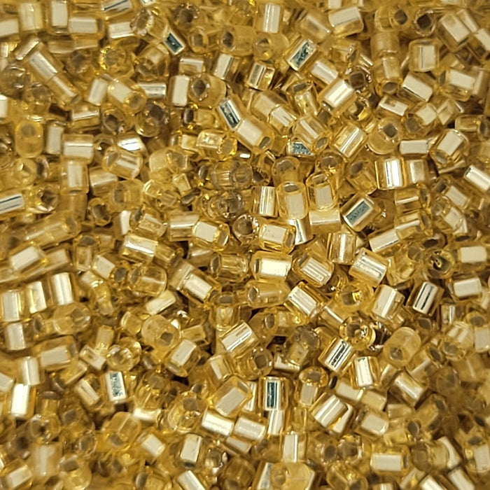 1.5 mm Bugle Beads Gold (HEX) TSL
