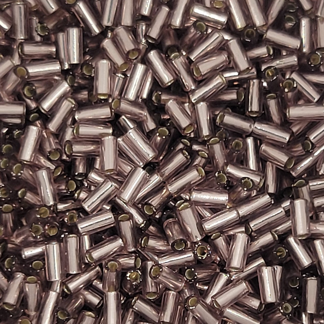 3 mm Bugle Beads Light Amethyst TSL