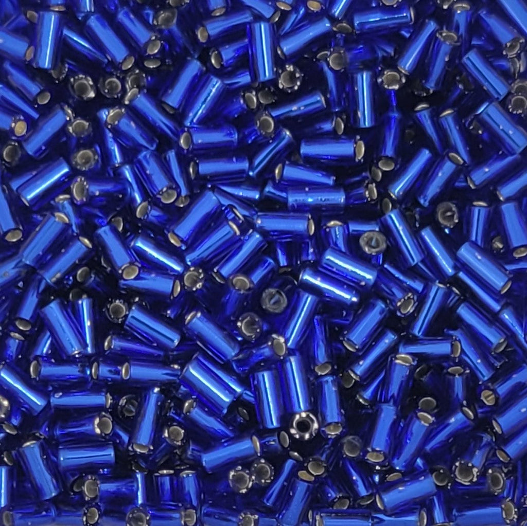 3 mm Bugle Beads Cobalt Blue TSL