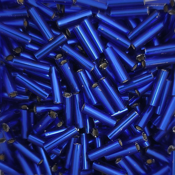 6 mm Bugle Beads Cobalt Blue TSL