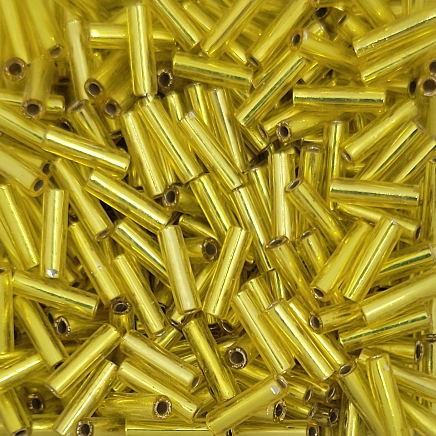 6 mm Bugle Beads Mustard Yellow TSL