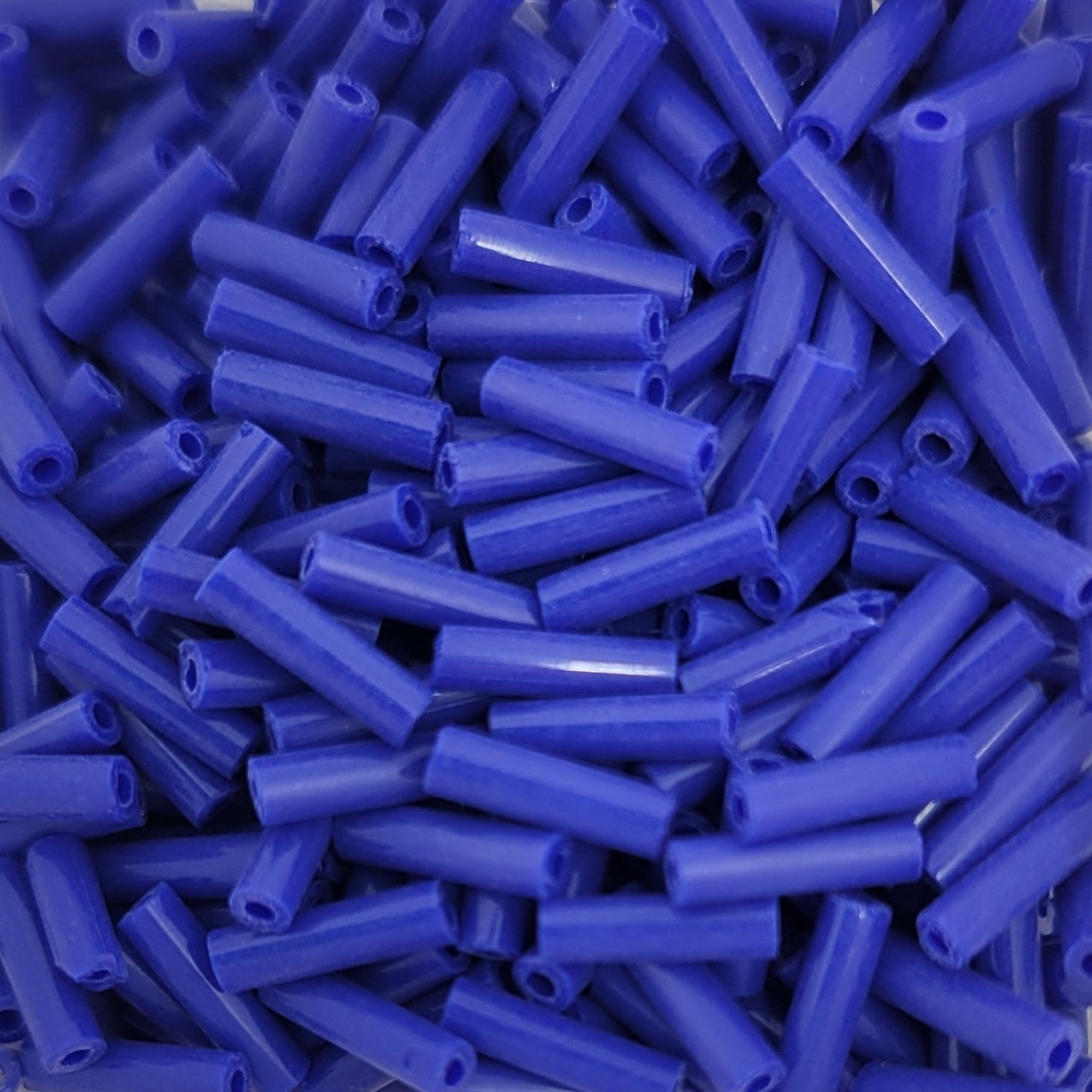 6 mm Bugle Beads Cobalt Blue