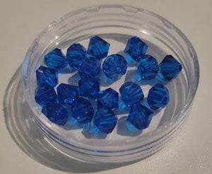 Blue Capri 6mm bicone crystal