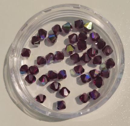 Garnet AB 4mm bicone crystal