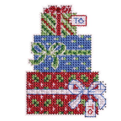Mill Hill “Gift Trio” Bead Cross Stitch Kit (Winter Holiday Ornament)