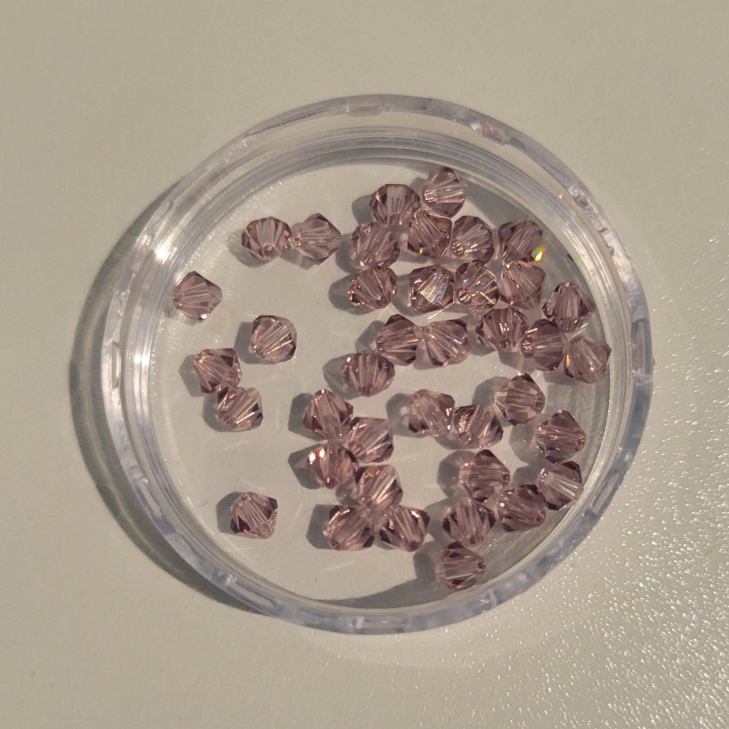 Light Amethyst 4mm bicone crystal