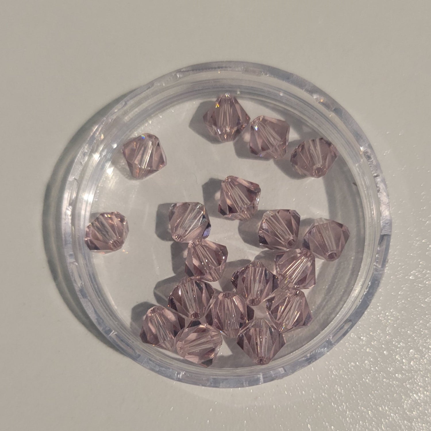 Light Amethyst 6mm bicone crystal