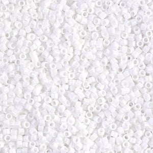 MIYUKI DB0351 Delica Beads 11/0 - Opaque Matte White, 10g/bag