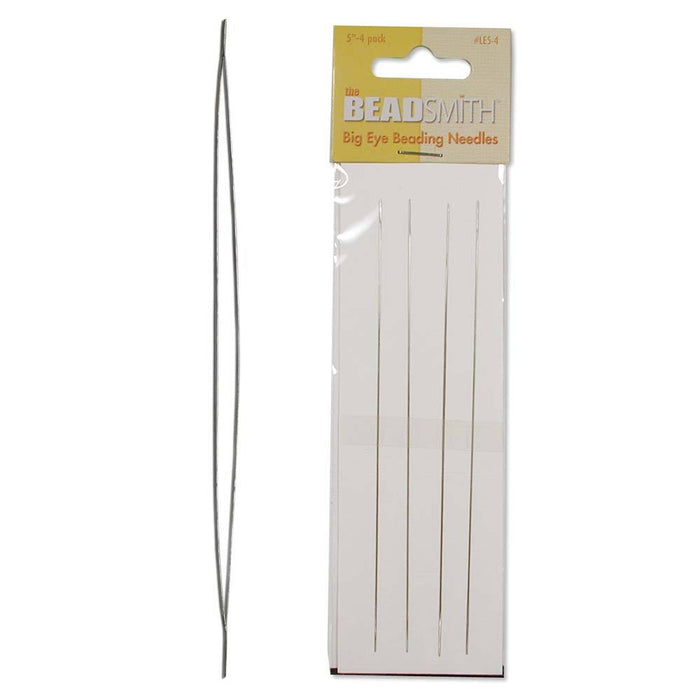 BeadSmith Set of 6 in 4 Sizes BIG EYE Beading Needles - easy to thread