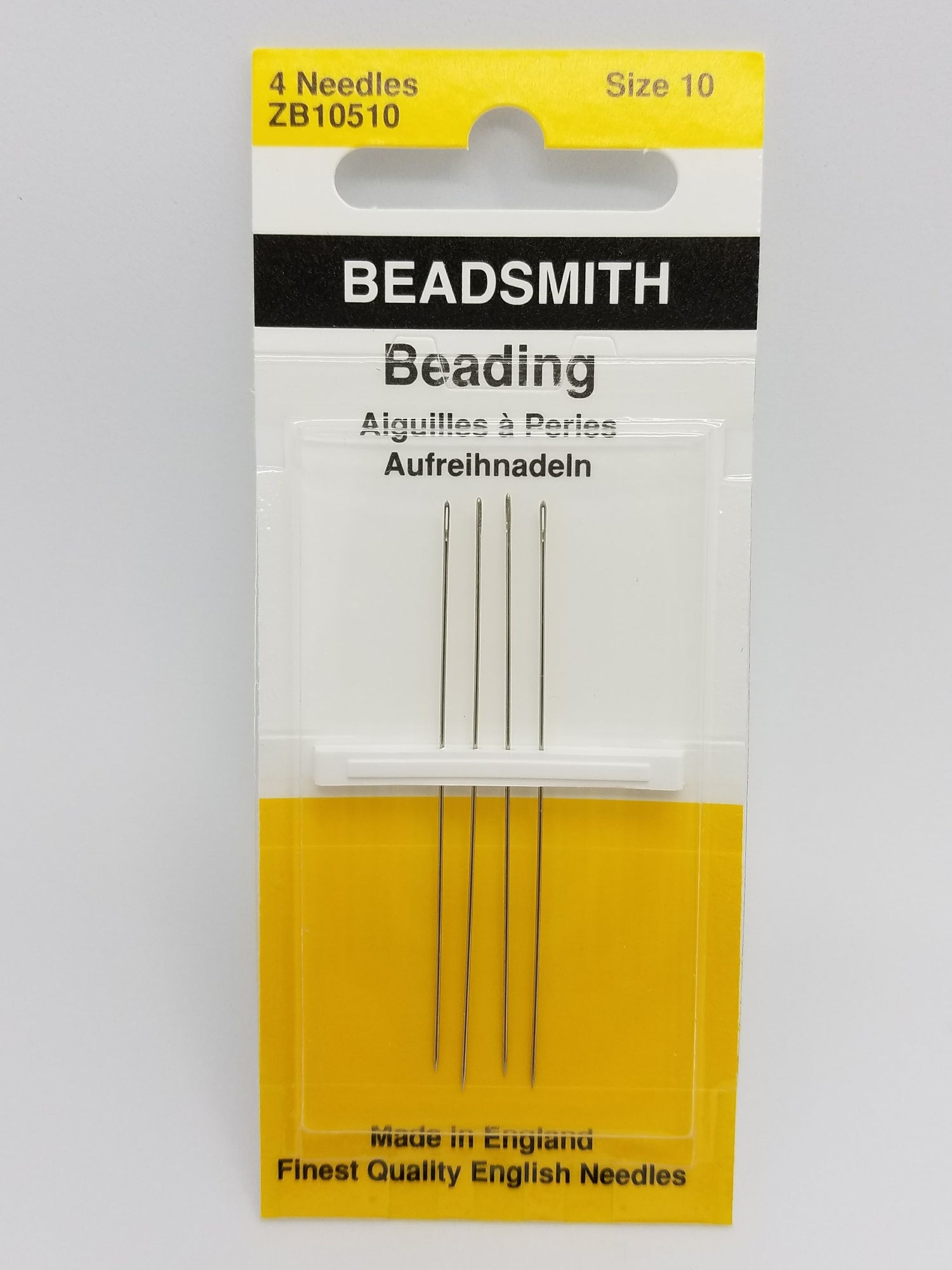 English Beading Needles - Size 10 (4 pack)